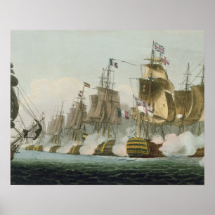 Poster A batalha de Trafalgar, o 21 de outubro de 1805,