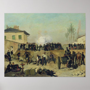 Póster A batalha de Villejuif, cerco de Paris, 1870