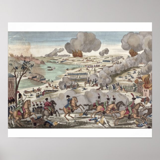 Poster A Batalha de Wagram, 6 de julho de 1809 (gravura) (Frente)