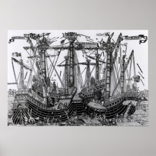 Póster A batalha de Zonchio em 1499