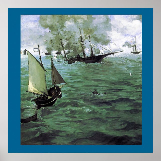 Póster A Batalha do Kearsarge e do Alabama (Frente)