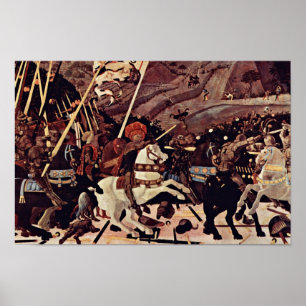 Póster A batalha do romano de San por Paolo Uccello