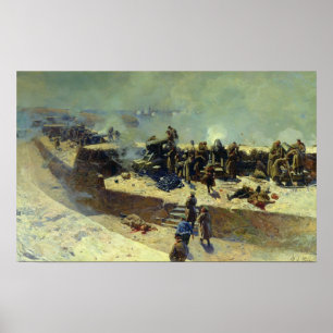 Póster A bateria de Alexander atacando o