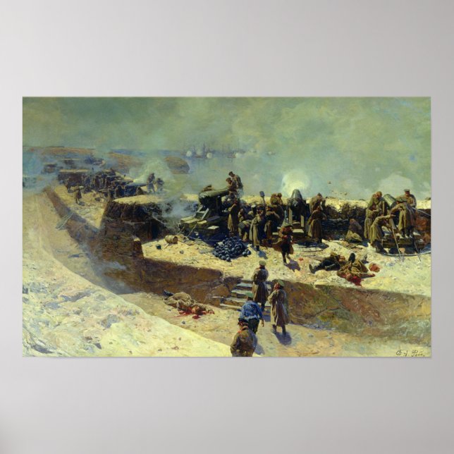 Póster A bateria de Alexander atacando o (Frente)