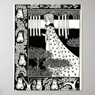 Poster A Beale Isoud em Joyous Gard, Aubrey Beardsley