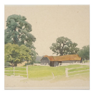 Póster A Bedfordshire Farmyard (século XIX)