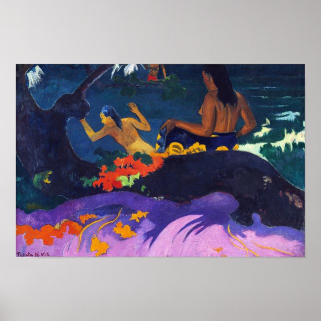 Poster À Beira-Mar, Paul Gauguin (Frente)