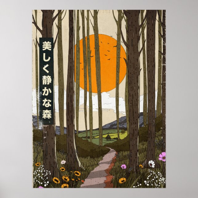 Poster A bela floresta tranquila (Frente)