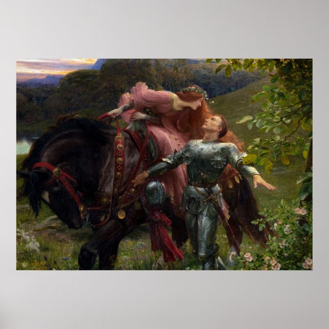 Poster A bela senhora sem Compaixão de Frank Dicksee (Frente)