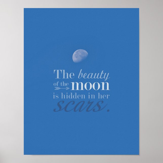 Póster A Beleza da Lua: Suas cicatrizes por Kelly Schwark (Frente)