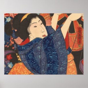 Póster A Beleza Japonesa exibe roupas coloridas