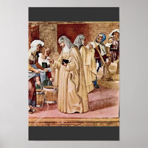 Póster A bênção de St. Clare pelo loto Lorenzo (o melh