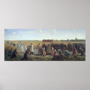 Poster A bênção do trigo no Artois, 1857