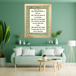 Poster A Bênção Irlandesa Que A Estrada Sobe Para Te Enco