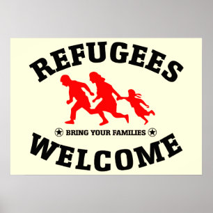 Poster A boa vinda dos refugiados traz suas famílias