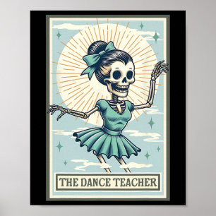Poster A Bola Dançante do Skeleton Tarot do Professor de