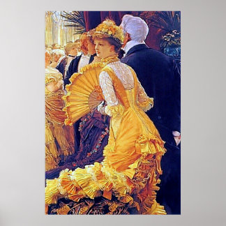 Poster A Bola ~ James Tissot ~ Fine Art Canvas Print.