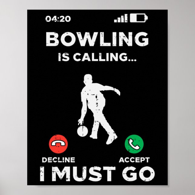 Poster A boliche Está Ligando... Tenho Que Ir Engraçada. (Frente)