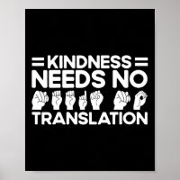 A bondade do idioma Asl Sinal não precisa de tradu