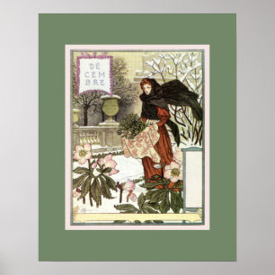 Póster A bonito gardenadora clássica da arte suíça france