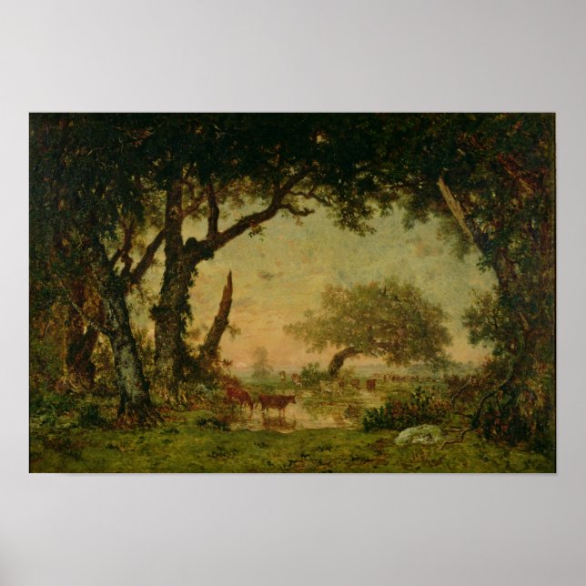 Póster A borda da floresta em Fontainebleau (Frente)
