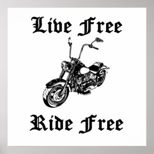 Póster A borla viva livra a motocicleta