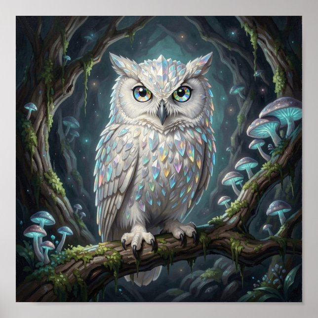 Poster A brilliant white owl (Frente)