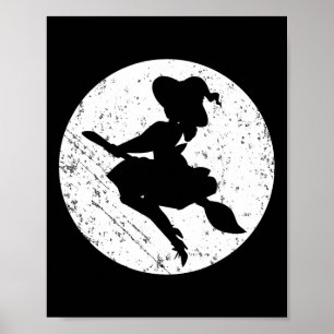 Poster A Bruxa legal Silhouette Halloween Trick Ou Treine