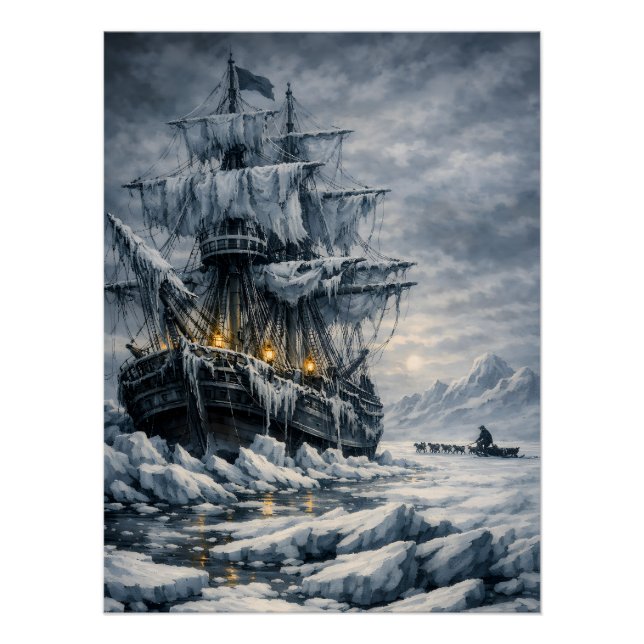 Póster A Busca Ártica de Frankenstein por BurnsInHell (Frente)