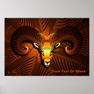 Poster A cabeça da ram do Fractal