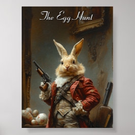 Poster A caça ao ovo, caça ao coelho da Páscoa
