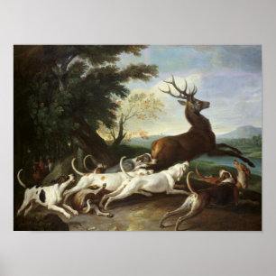 Póster A caça dos cervos, 1718