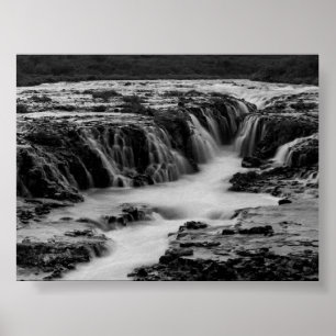 Poster A cachoeira Bruararfoss na Islândia