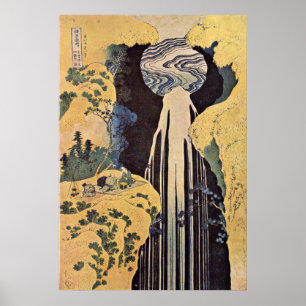 Poster A cachoeira de Amida por Katsushika Hokusai