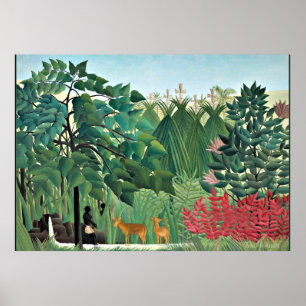 Poster A cachoeira de Henri Rousseau