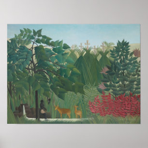 Póster A Cachoeira de Henri Rousseau, Arte Fina Antiga