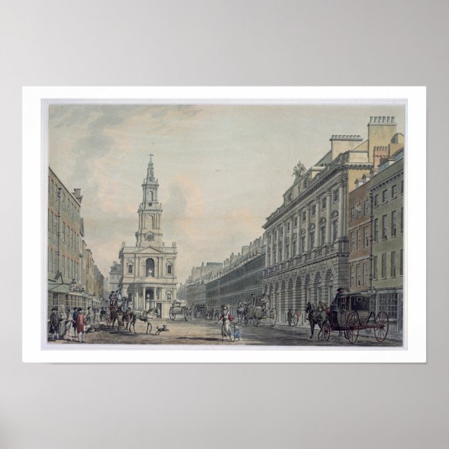 Póster A cadeia com a Casa Somerset e a Rua Mary le Str (Frente)