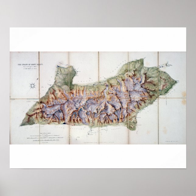 Póster A Cadeia do Monte Branco, a partir de um levantame (Frente)