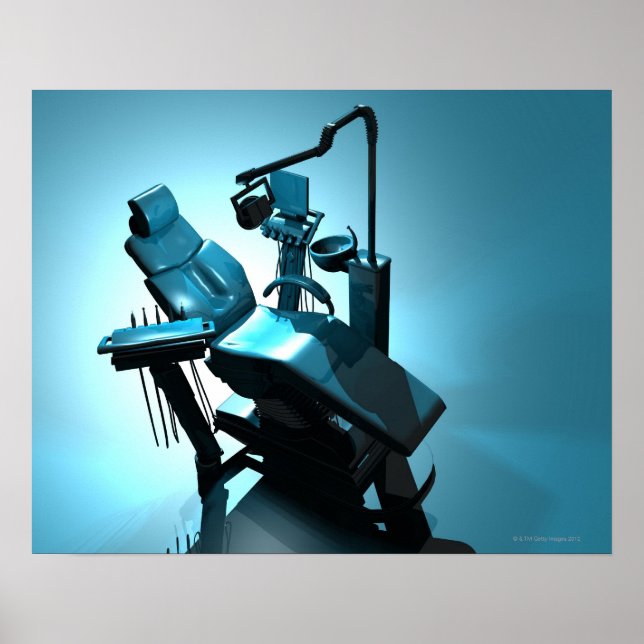 Poster A cadeira de Dentista, trabalho de arte de computa (Frente)