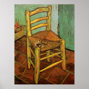 Póster A Cadeira de Vincent com seu Cachimbo por Vincent