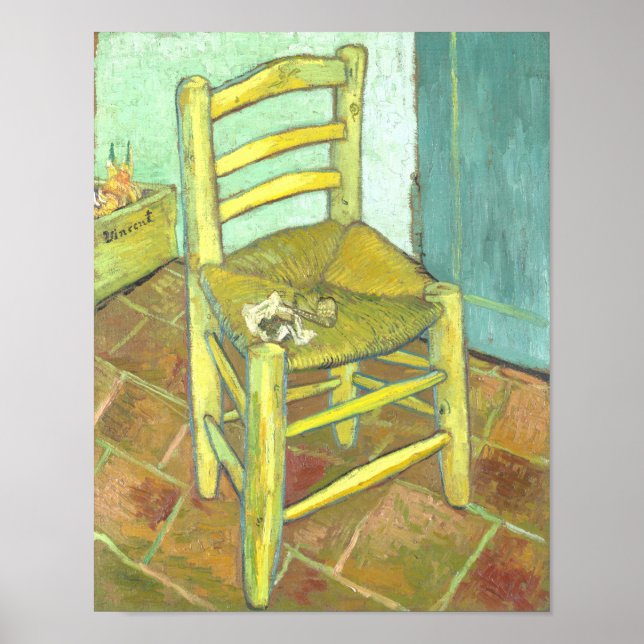 Poster A cadeira de Vincent van Gogh (1888) (Frente)