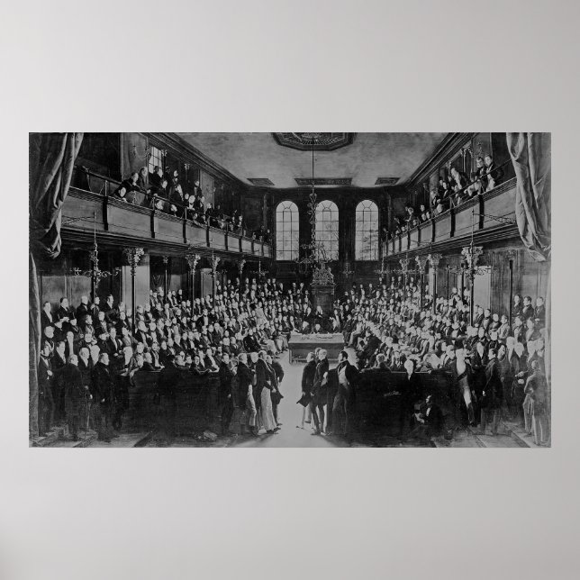 Poster A Câmara dos Comuns, 1833 (Frente)