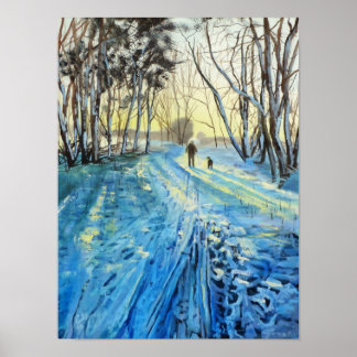 Poster A caminhada da floresta de inverno "Nós dois"