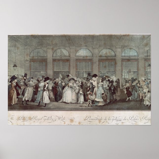 Poster A Caminhada da Galeria Real de Palais, 1787 (Frente)