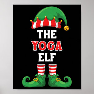 Poster A Camisa do Elfo do Yoga Natal Divertido Para Yogi