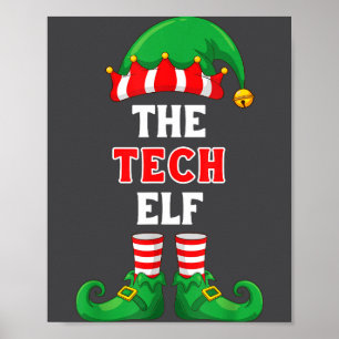 Poster A Camisa do Elfo Tech Natal Para o Cara de TI Supo