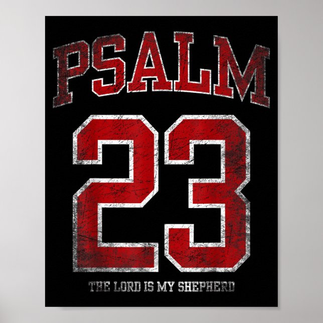 Poster A camiseta do Salmo 23 Senhor Pastor (Frente)