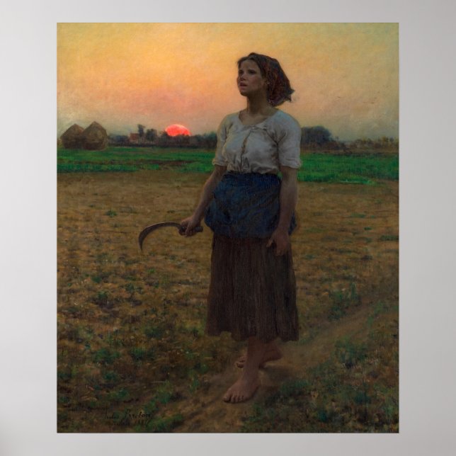 Poster A canção de Lark por Jules Adolphe Breton (Frente)