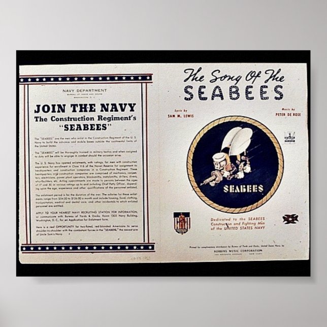 Poster A Canção Dos Seabees (Frente)