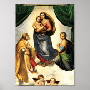 Póster A Capela Sistina Madonna de Rafael. 1513-14
